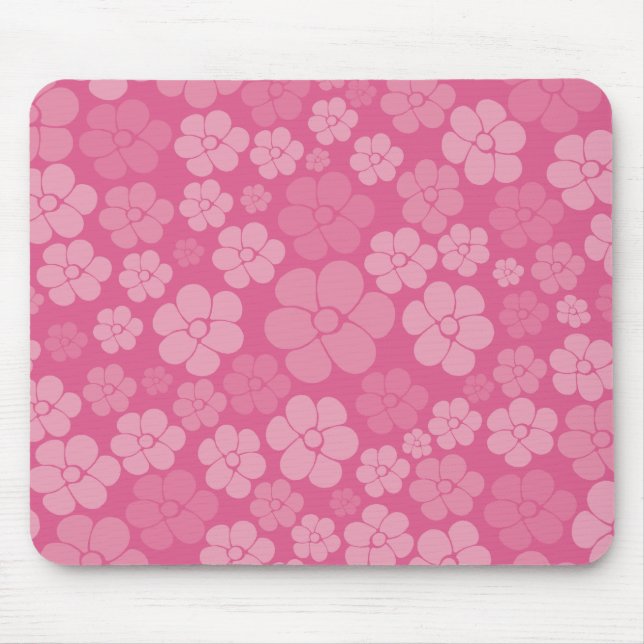 Tapis De Souris Motif à fleurs - rose (Devant)