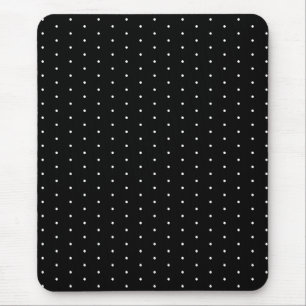 Tapis De Souris Motif à petits points noirs et blancs Preppy