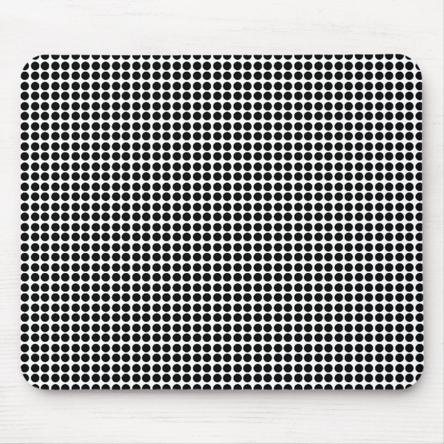 Tapis De Souris Motif à petits pois noirs (Devant)