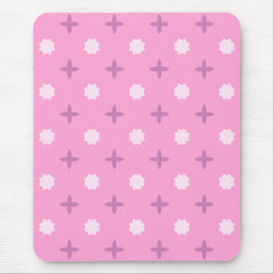 Tapis De Souris Motif à points de pétale d'étoile rose