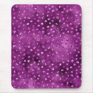Tapis De Souris Motif à pois pailletés ombrés violets Glam
