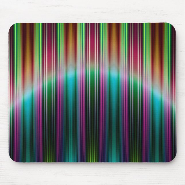 Tapis De Souris Motif à rayures colorées (Devant)