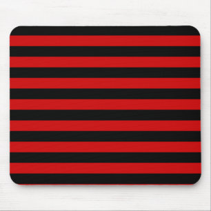 Tapis De Souris Motif à rayures noires et rouges gras