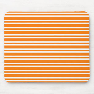 Tapis De Souris Motif à rayures orange et blanc