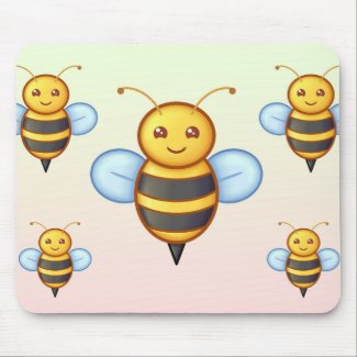 Tapis de souris motif abeille