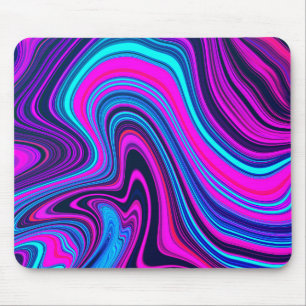 Tapis De Souris Motif Abstrait à la mode brillant néon violet rose