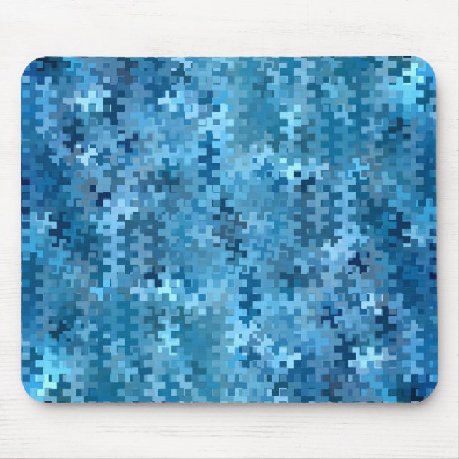 Tapis De Souris Motif Abstrait bleu tendance (Devant)