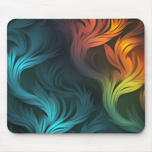 Tapis De Souris Motif Abstrait Coloré (Devant)