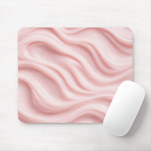 Tapis De Souris Motif Abstrait Crème Rose (Avec souris)