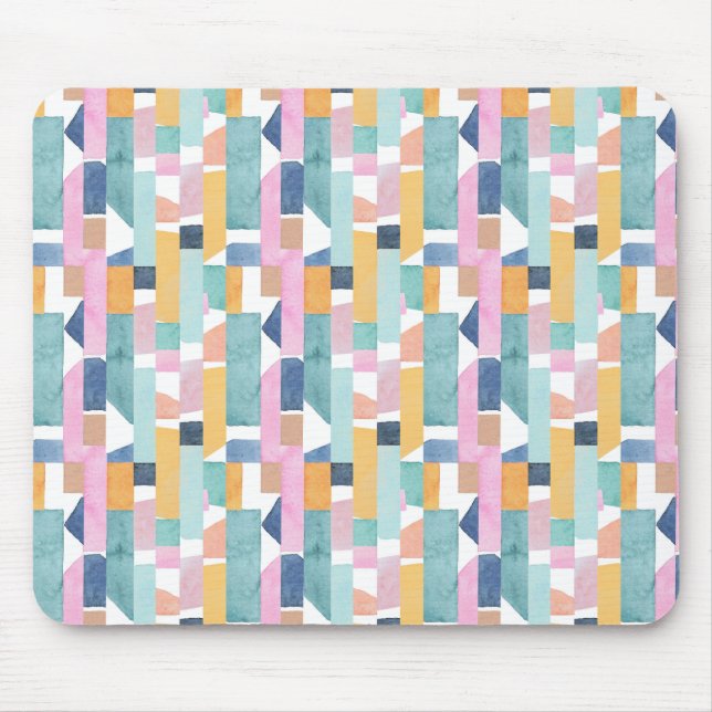 Tapis De Souris Motif abstrait de forme d'aquarelle (Devant)