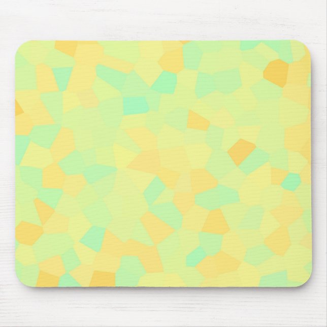 Tapis De Souris motif Abstrait de formes jaune et verte (Devant)