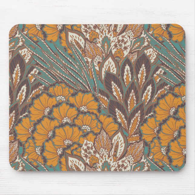Tapis De Souris Motif abstrait de plume de paon (Devant)