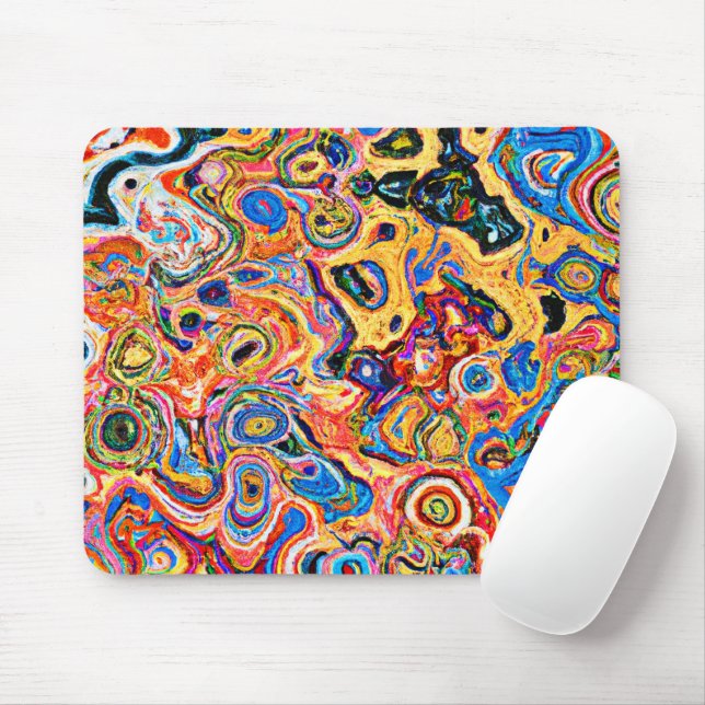Tapis De Souris Motif Abstrait dynamique et dynamique (Avec souris)