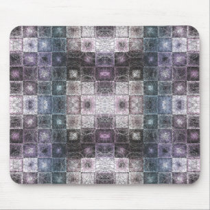 Tapis De Souris Motif Abstrait Géométrique avec Cubes en Fil de Fe