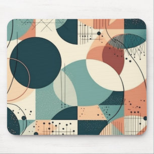 Tapis De Souris Motif Abstrait sans fil minimal - géométrique (2)