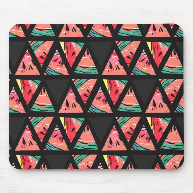 Tapis De Souris Motif abstrait tiré par la main de pastèque (Devant)