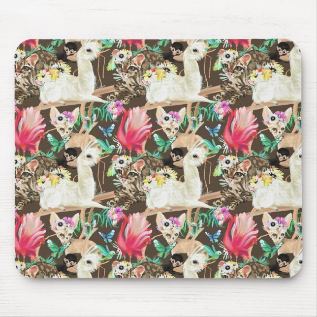 Tapis De Souris Motif animal tropical (Devant)