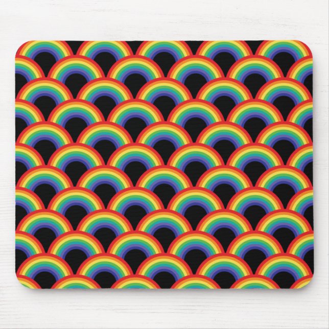 Tapis De Souris Motif arc-en-ciel coloré (Devant)