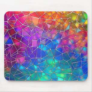 Tapis De Souris Motif arc-en-ciel en verre tendu