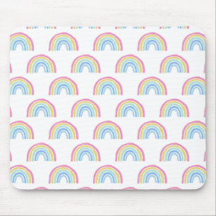 Tapis De Souris Motif arc-en-ciel Pastel
