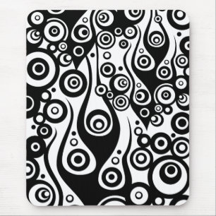Tapis De Souris Motif ARTs - Flammes de cercle de tatouage trans