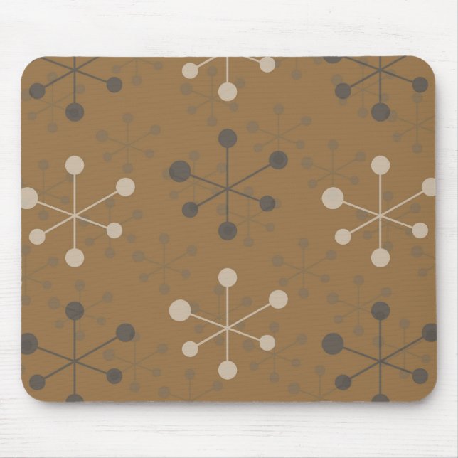 Tapis De Souris Motif atomique en Mousepad brun (Devant)