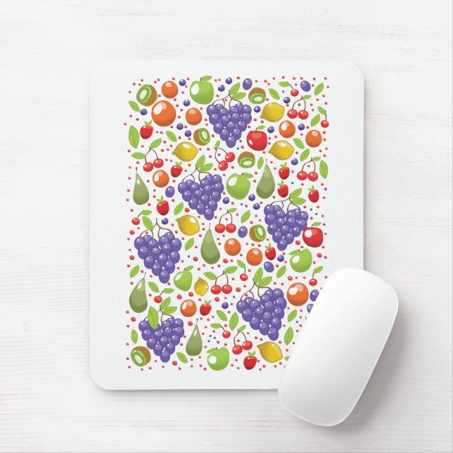 Tapis De Souris Motif aux fruits mignons (Avec souris)