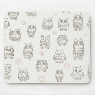 Tapis De Souris Motif avec des hiboux
