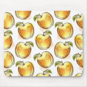 Tapis De Souris Motif avec la pomme jaune