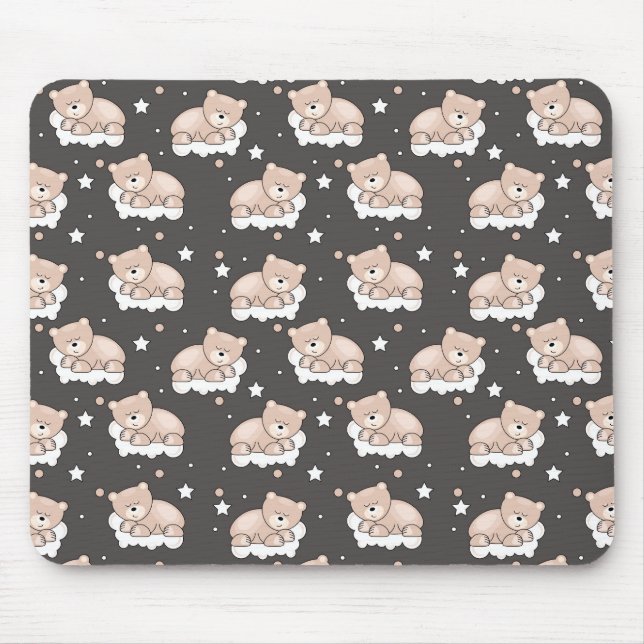 Tapis De Souris motif avec le petit sommeil d'ours (Devant)