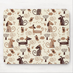 Tapis De Souris motif avec les chiens mignons