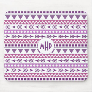 Tapis De Souris Motif Aztec personnalisé monogramme mousepad