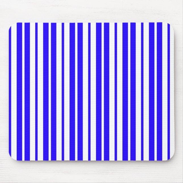 Tapis De Souris Motif Bleu Blanc Vertical Grilles (Devant)