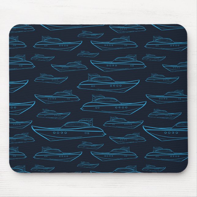 Tapis De Souris Motif bleu de yacht (Devant)