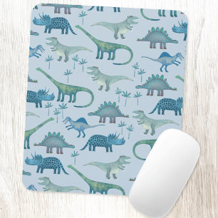 Tapis De Souris Motif bleu Dinosaures