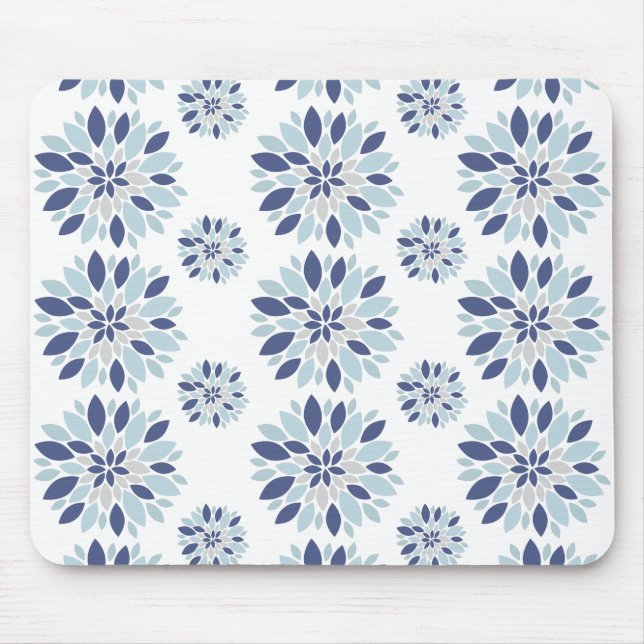 Tapis De Souris motif bleu floral (Devant)