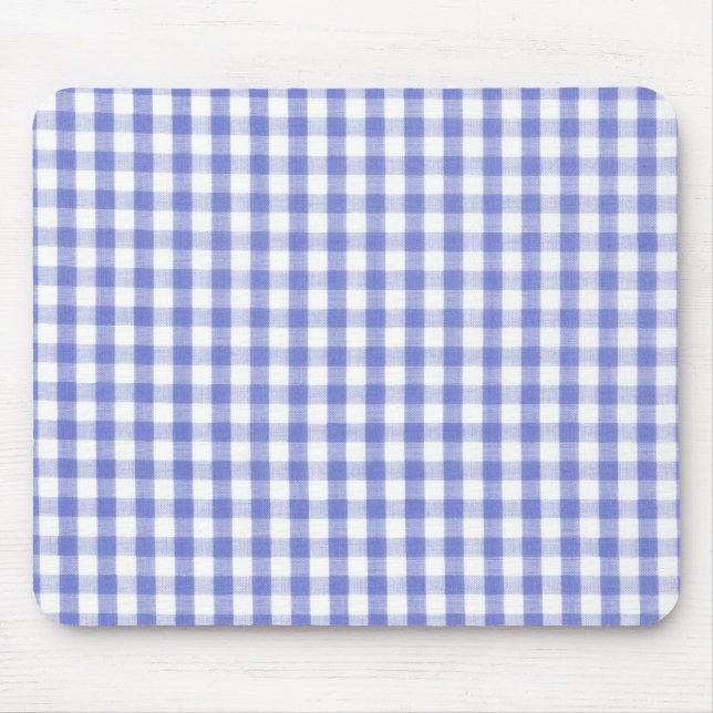 Tapis De Souris Motif bleu-foncé de guingan (Devant)