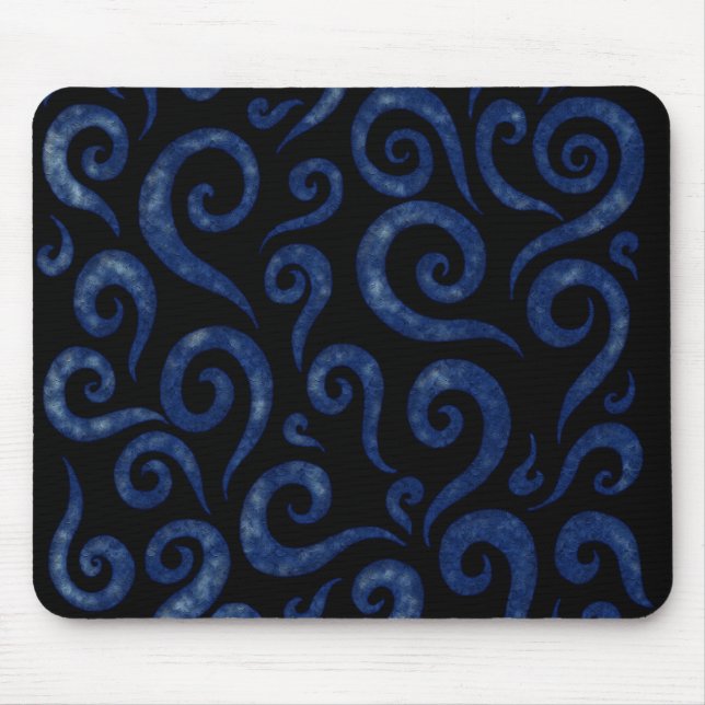 Tapis De Souris Motif Blue Swirls (Devant)