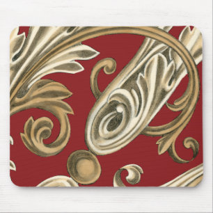 Tapis De Souris Motif botanique élégant avec le feuillage bronzage