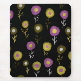 Tapis De Souris Motif botanique floral foncé élégant