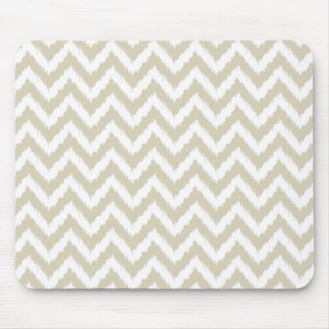 Tapis De Souris Motif bronzage neutre de Chevron (Devant)