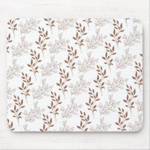 Tapis De Souris Motif Brown rouge rétro Vintage feuille