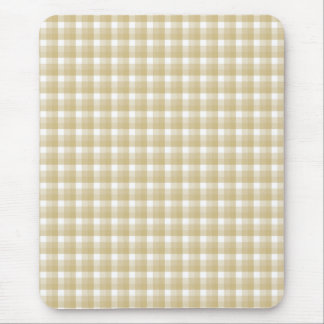 Tapis De Souris Motif brun clair de contrôle. Guingan beige