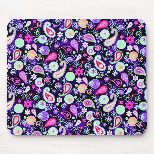 Tapis De Souris Motif cachemire coloré (Devant)