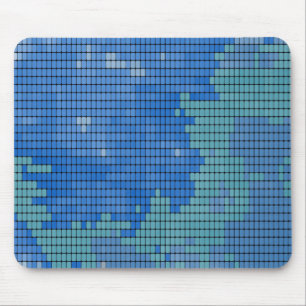 Tapis De Souris Motif Carré bleu Abstrait
