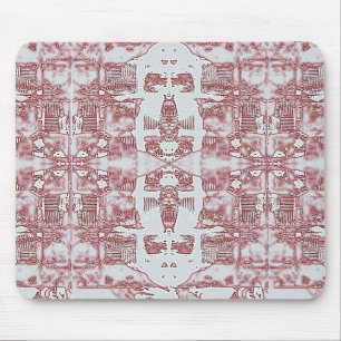 Tapis De Souris Motif Carré Rouge Et Argent