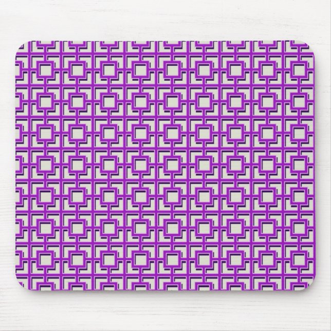 Tapis De Souris Motif Carré violet (Devant)
