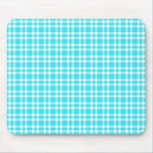 Tapis De Souris Motif carreaux bleu blanc