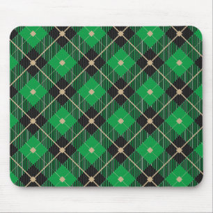 Tapis De Souris Motif carreaux vert noir