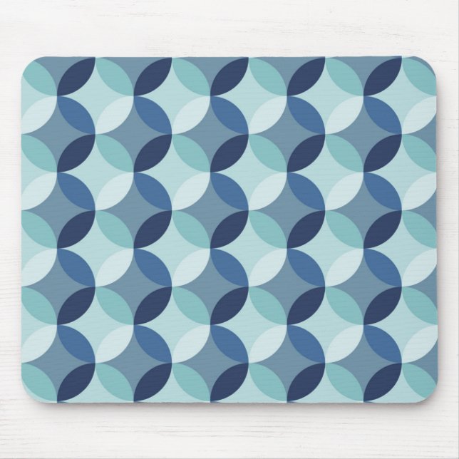 Tapis De Souris Motif Cercle bleu (Devant)